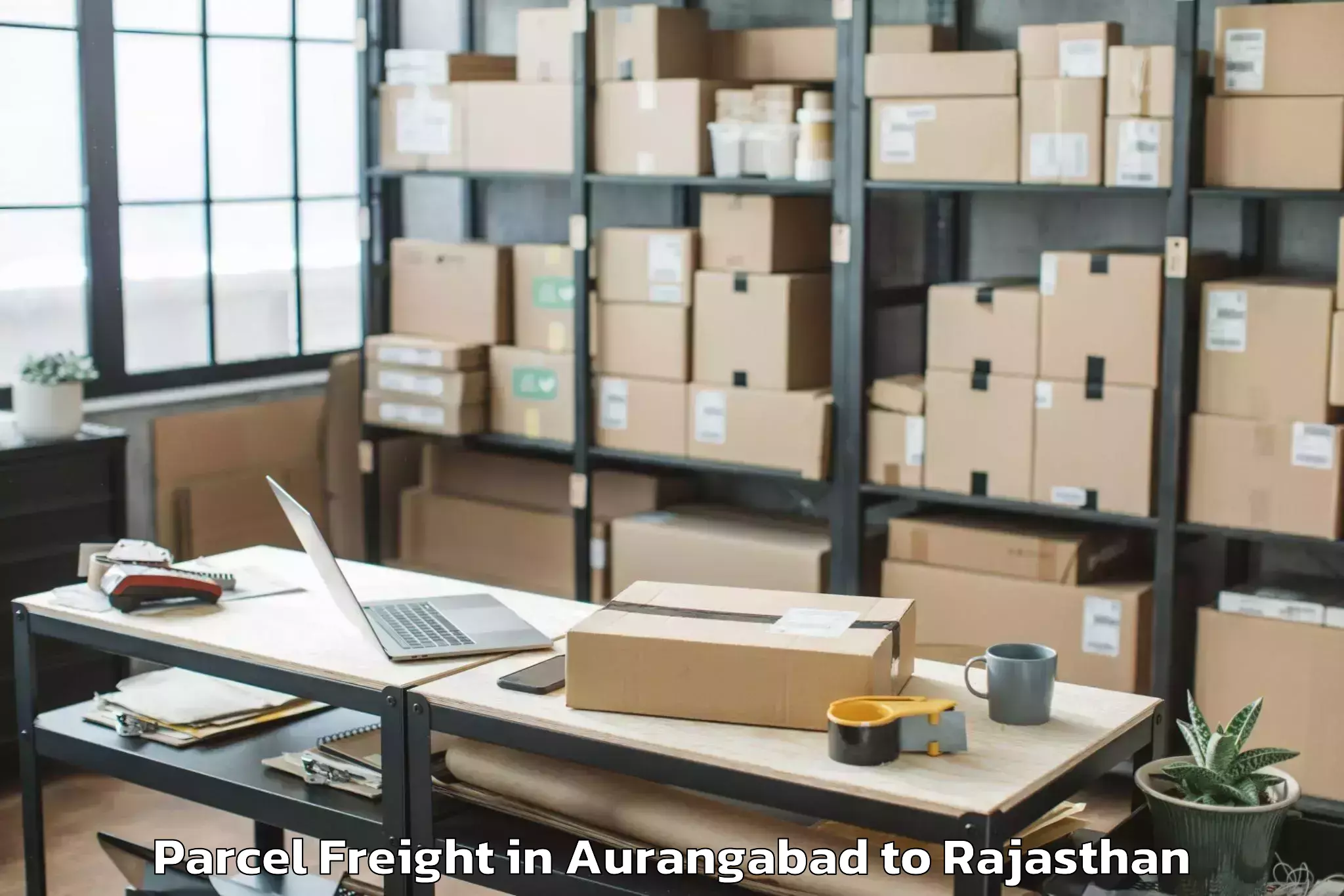 Book Your Aurangabad to Jhadol Parcel Freight Today